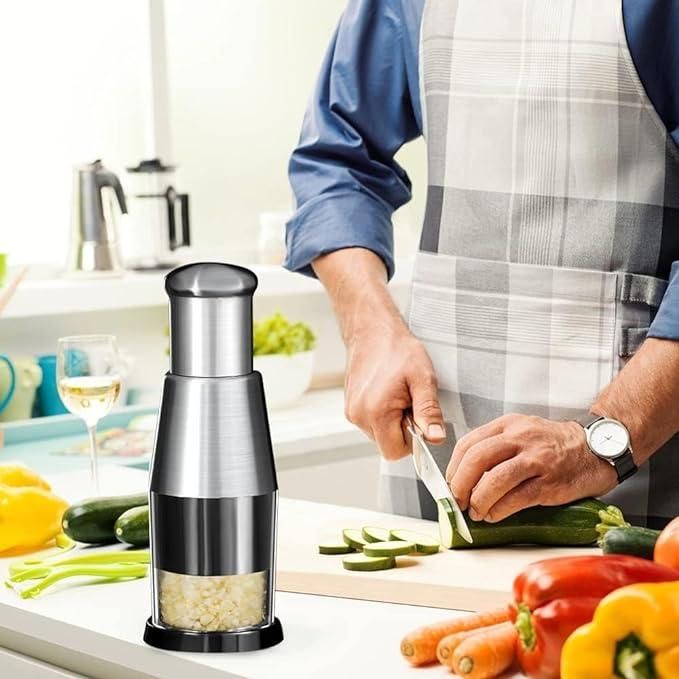 Stainless Steel Hand - Food Chopper - Garlic Press
