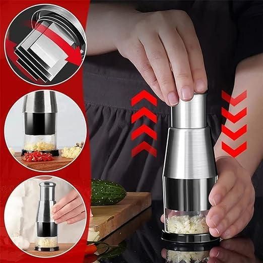 Stainless Steel Hand - Food Chopper - Garlic Press